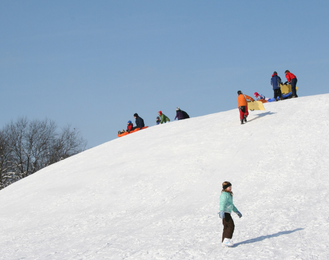 Kids on Sledding Hill - News Item (329 × 260 px)