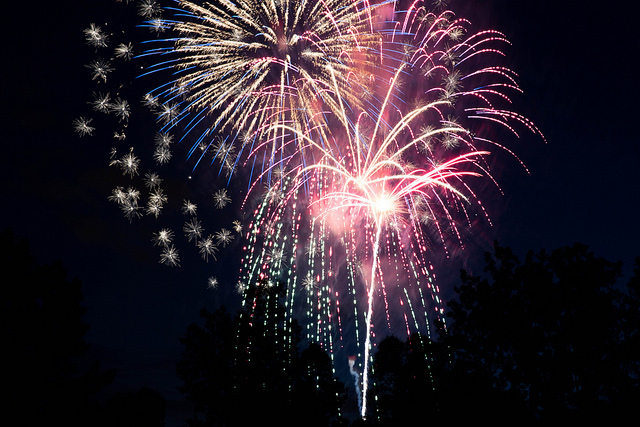 Fireworks during celebrate meridian event