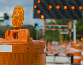 Image of traffic barrels 