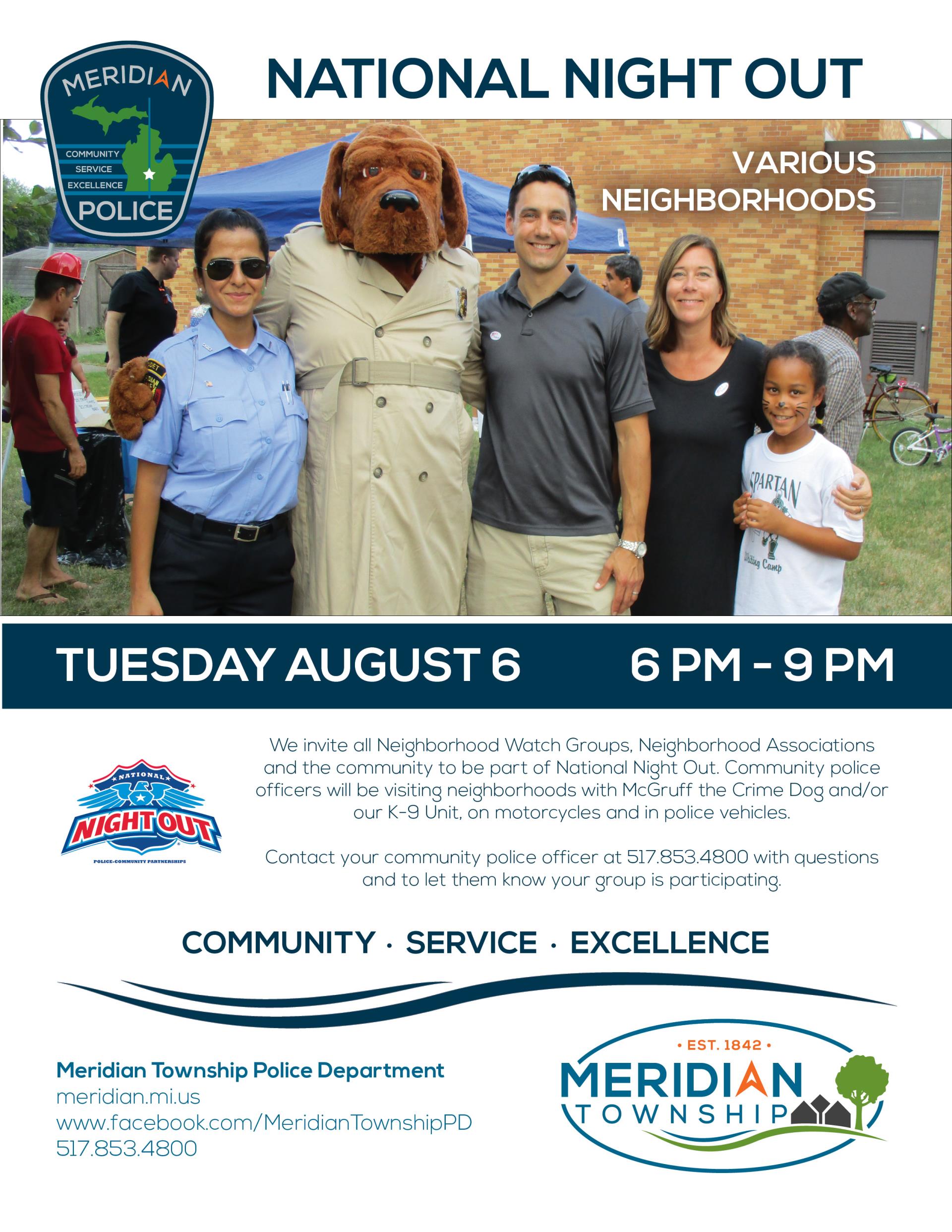 National Night Out flyer 2019