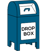 Graphic of a drop box